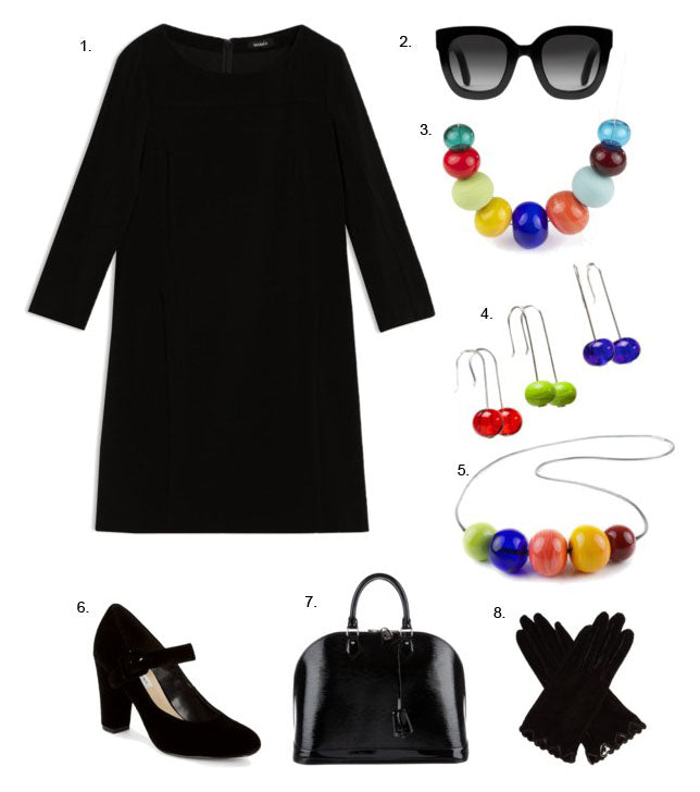 How to brighten up a simple black dress and get noticed