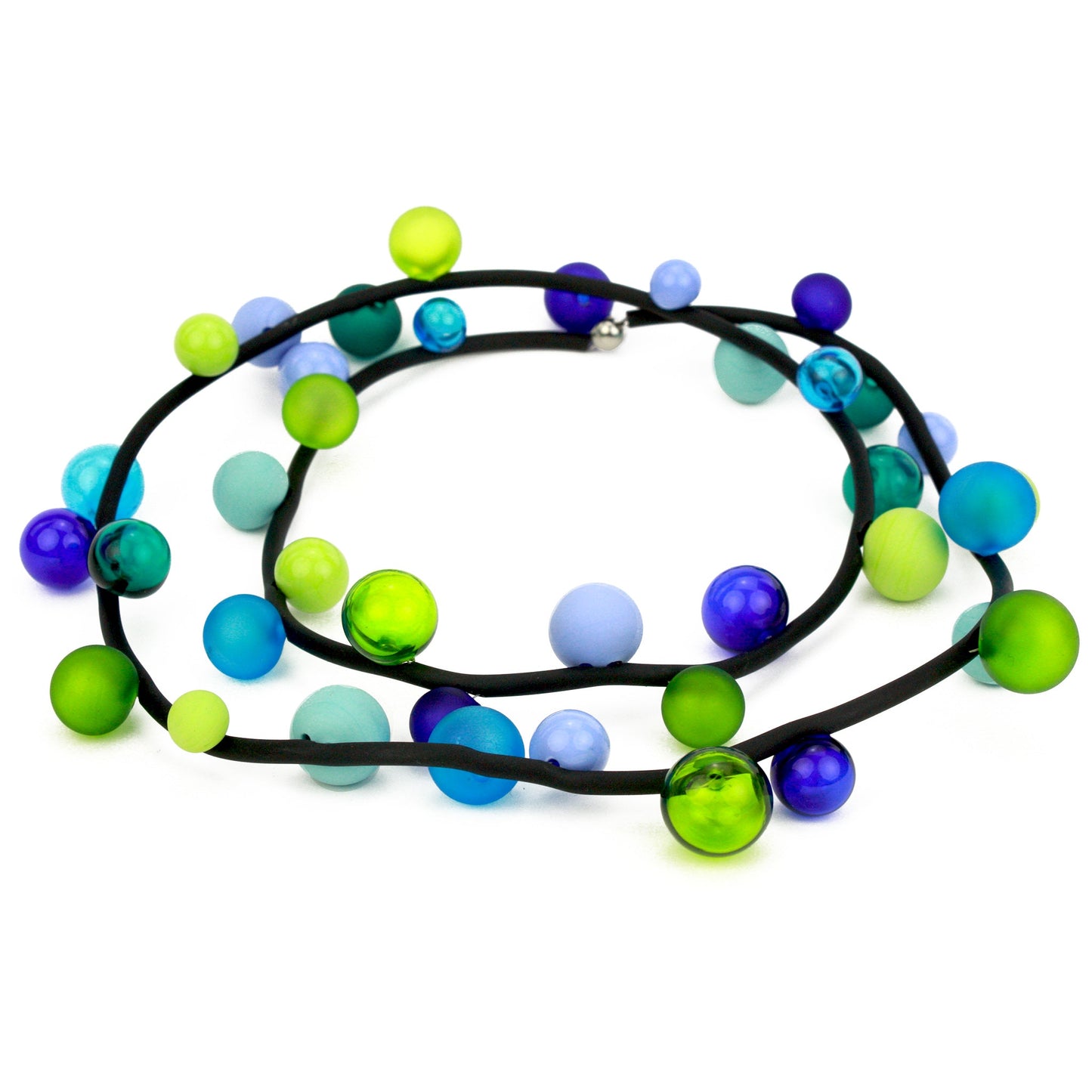 Bolla Necklace Long -Blue and green