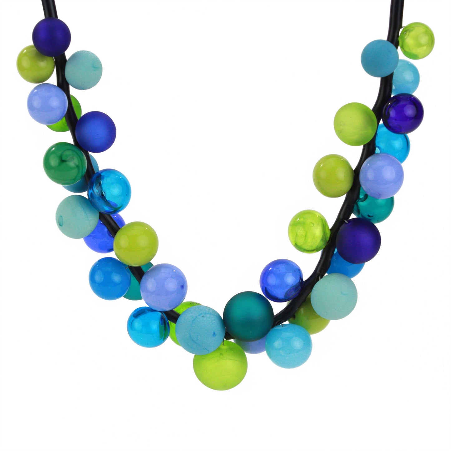 Bolla full cluster necklace - blues and greens