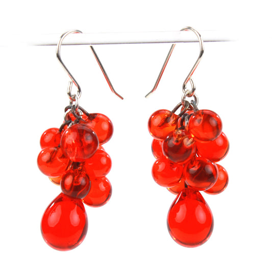 Chroma Earrings in Orange/Red