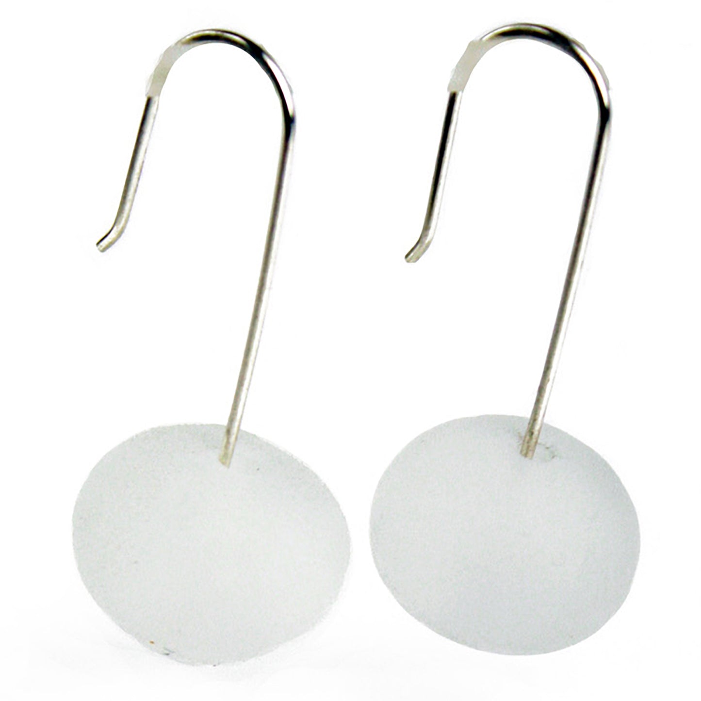Bubble bead earrings - matt white