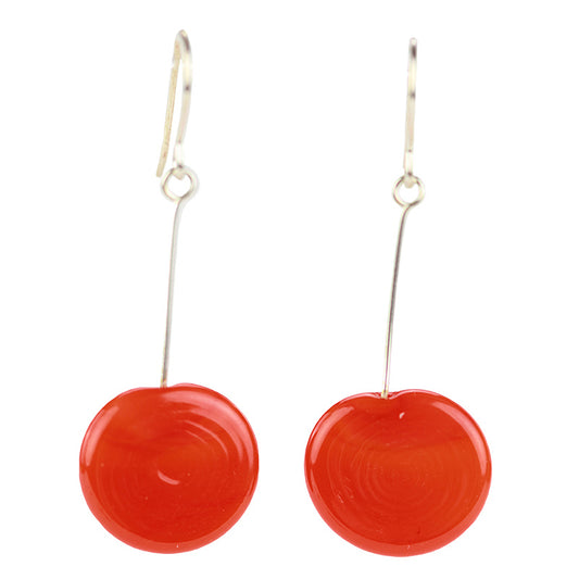 Tab earrings orange