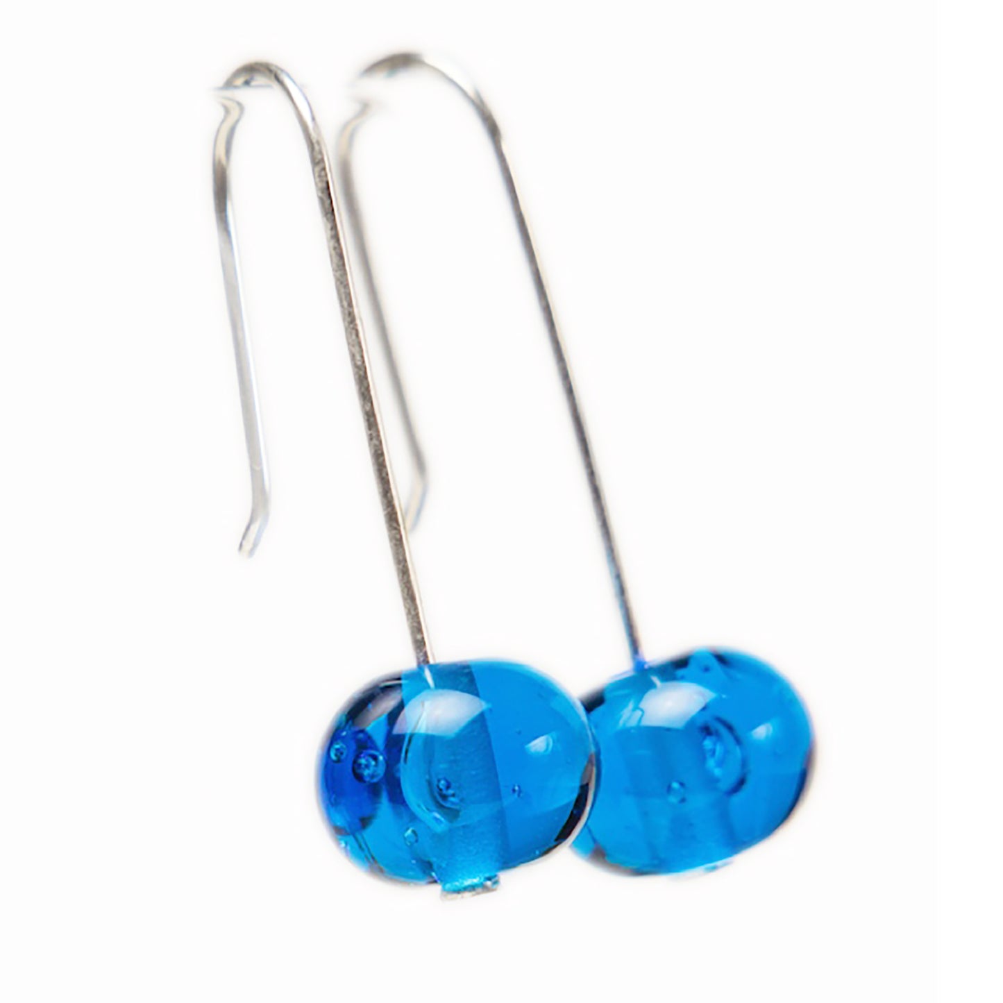 Bubble bead earrings - turquoise blue