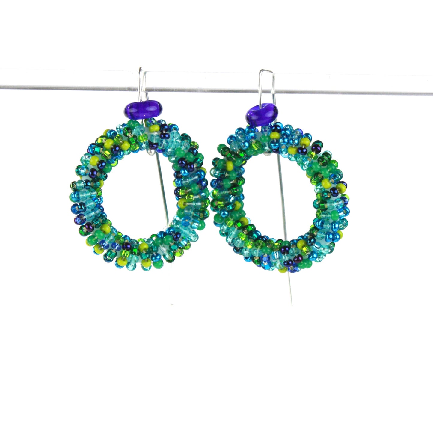 Happy hoops small -blue and green