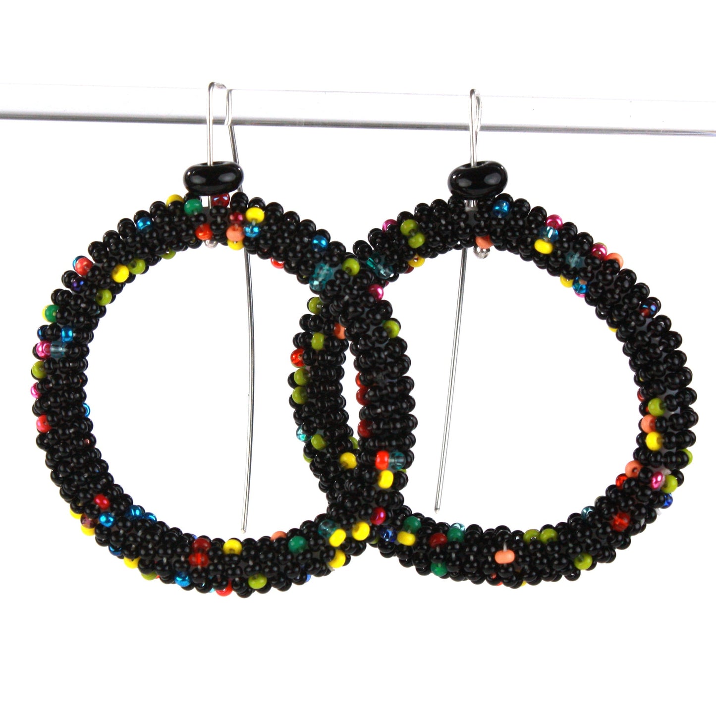 Happy hoops large -black and multi color