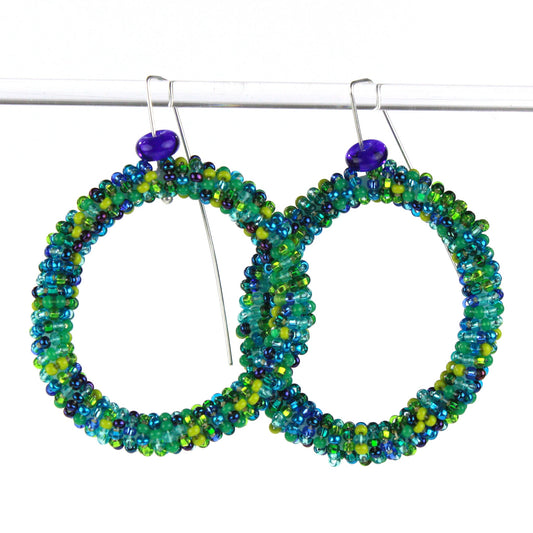 Happy hoops large -blue and green