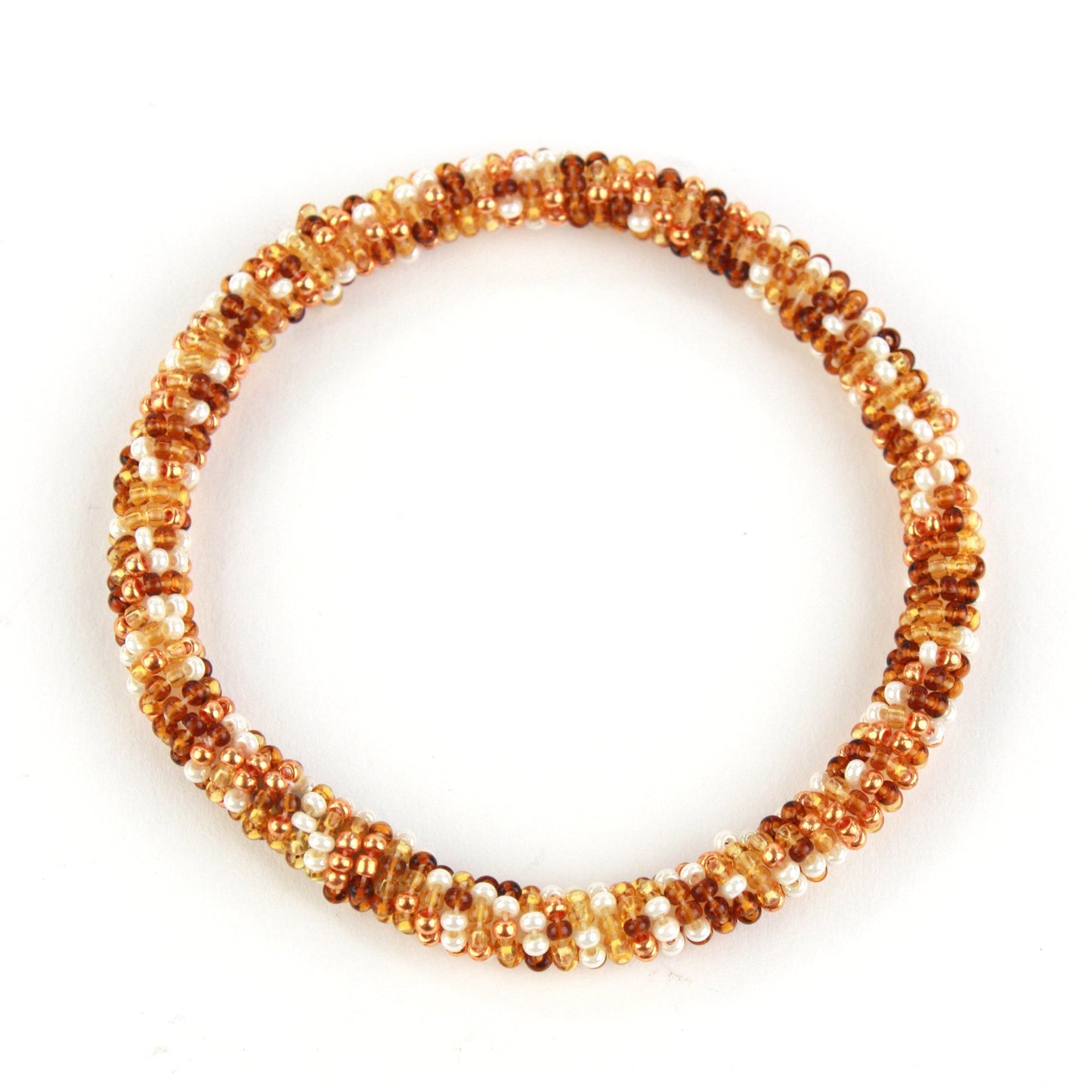 Happy bangle -amber, ivory and gold